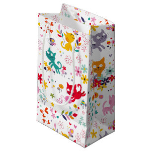 Süße Katzen und Blumen-Spaß Kleine Geschenktüte