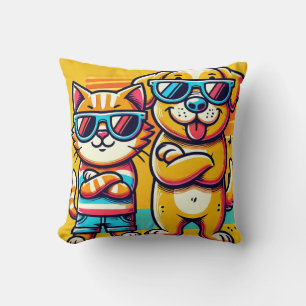 Süße Katzen- und Hundesonnenbrille Sommer-Spaß-Sti Kissen