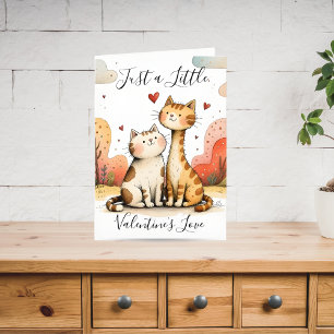 Süße Katzen Valentinstagskarte Feiertagskarte