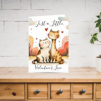Süße Katzen Valentinstagskarte Feiertagskarte