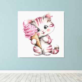 Süße Katzen-Wandkunst Leinwanddruck
