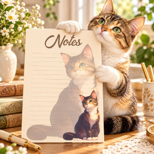 Süße Katzen-Wasserfarbe Lined Notes Post-it Notes Klebezettel