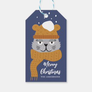 Süße Katzen-Weihnachten  Geschenkanhänger