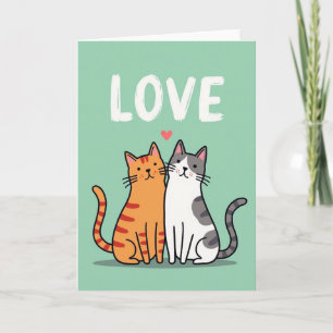 Süße Katzen zum Jubiläum Karte