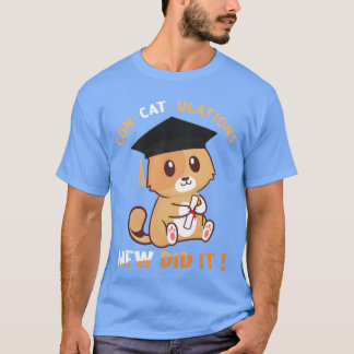 Süße Katzenabsolventin Abschluss 2023 Lustiger Sch T-Shirt