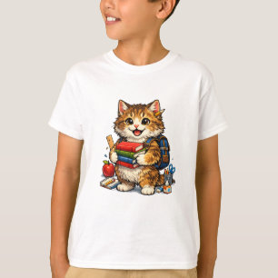 Süße Katzenbücher - Zurück zur Schule T-Shirt