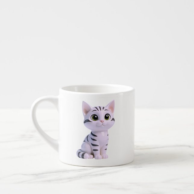 Süße Katzenfigur, Espressotasse (Links)