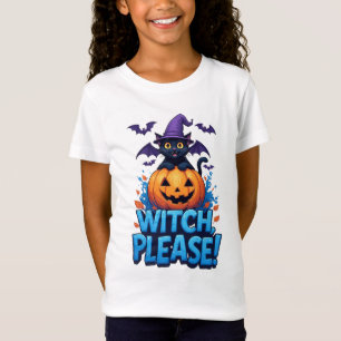 Süße Katzenhexe Kürbis Halloween 🐈‍⬛ T-Shirt