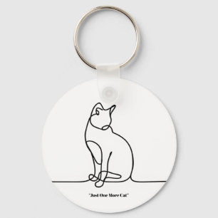 Süße Katzenillustration Schlüsselanhänger – Perfek