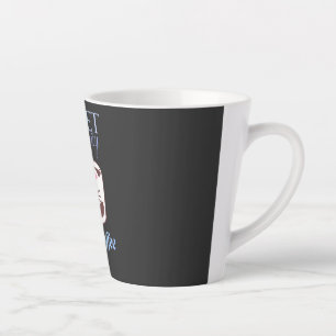 Süße Katzenkaffee-Illustration der Ruhe Milchtasse