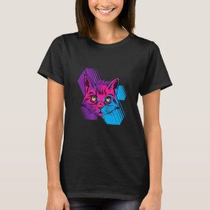 Süße Katzenkopf Für Kätzchen  Bunt Für Katze T-Shirt
