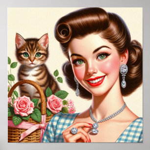 Süße Katzenlady Poster
