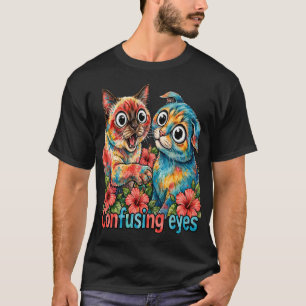 Süße Katzenliebhaber-Katze Lustige Siamese- & Char T-Shirt