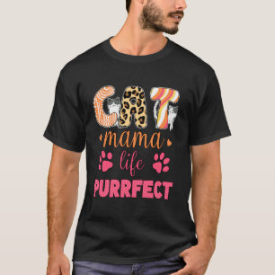 Süße Katzenmama Leben Niedliche Katzen Haustier M T-Shirt