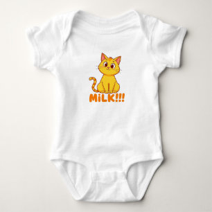 🐱 Süße Katzenmilch Baby Bodysuit Lustiges Geschen Strampler