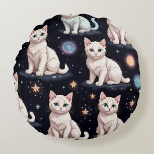 Süße Katzenmuster Rundes Kissen