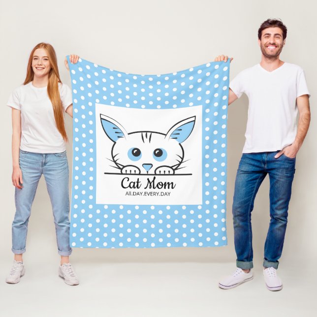 Süße Katzenmutter Fleece-Decke Fleecedecke (Beispiel)