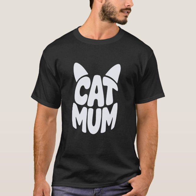 Süße Katzenmutter Lustig T-Shirt (Vorderseite)