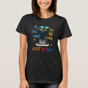 Süße Katzenmutter Sei Freundlich Autismus-Bewussts T-Shirt