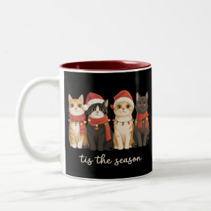 Süße Katzenmutter Weihnachten Katzenliebhaber Gesc Zweifarbige Tasse