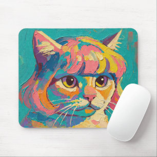 Süße Katzenölmalerei (#5) Mousepad