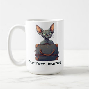 Süße Katzenreisende – Geschenk für Katzenliebhaber Kaffeetasse