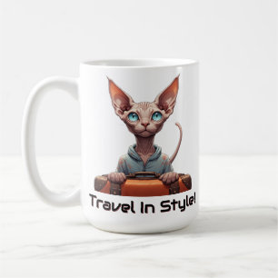 Süße Katzenreisende – Geschenk für Katzenliebhaber Kaffeetasse