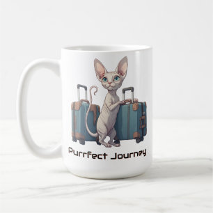 Süße Katzenreisende – Geschenk für Katzenliebhaber Kaffeetasse