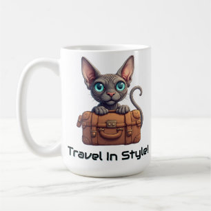 Süße Katzenreisende – Geschenk für Katzenliebhaber Kaffeetasse