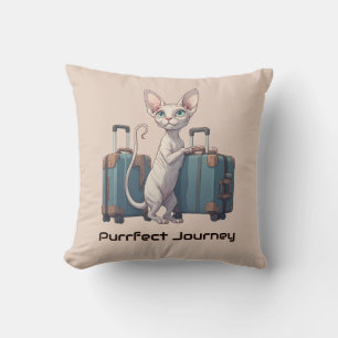 Süße Katzenreisende – Geschenk für Katzenliebhaber Kissen