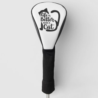 Süße Katzensilhouette Das Leben ist besser mit ein Golf Headcover