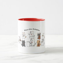 Süße Katzensymphonie-Band-Tasse