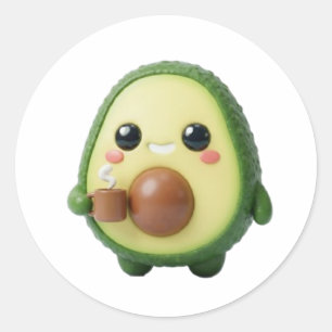 Süße Kawaii 3D Avocado Aufkleber