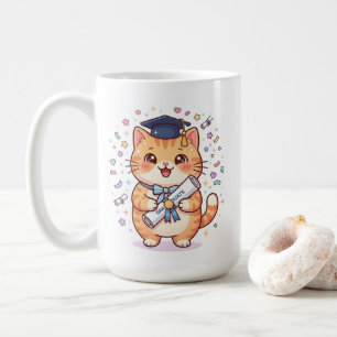 Süße Kawaii-Abschlusskatze-Kaffeetasse Kaffeetasse