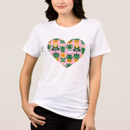 Süße Kawaii anpassbare Topfpflanzen drucken Tri-Blend Shirt
