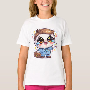 Süße Kawaii Arzt Brille Anzug Aktentasche T-Shirt