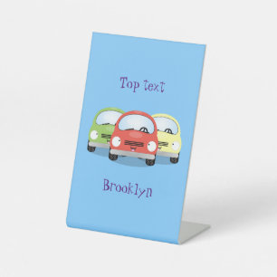 Süße kawaii-Autos Cartoon-Illustration Sockelschild