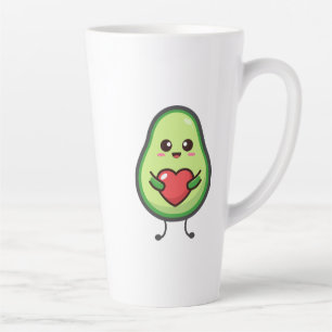 Süße Kawaii Avocado Herz Liebe - Anbetungswürdige  Milchtasse