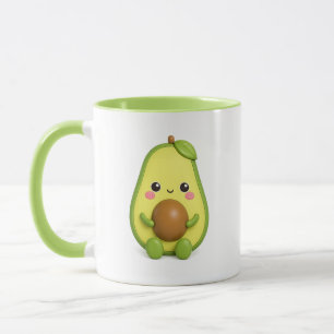 Süße Kawaii-Avocado-Tasse Bezaubernde Frucht-Kaf Tasse