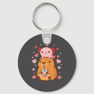 Süße Kawaii Axolotl Capybara Bubble Tea Jungen Mäd Schlüsselanhänger