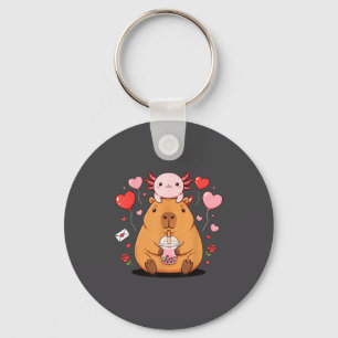 Süße Kawaii Axolotl Capybara Bubble Tea Jungen Mäd Schlüsselanhänger
