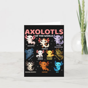 Süße Kawaii Axolotls der Welt Lustiger Axolotl Ty Karte