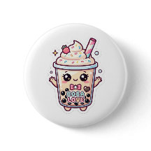 süße kawaii Boba Bubble Tea Anstecknadel
