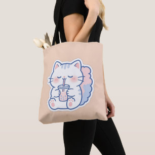 Süße Kawaii-Boba-Katze Bubble Tea-Tasche Tasche