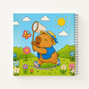 Süße Kawaii Capybara Personalisiertes Namen Spiral Notizbuch