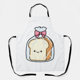 Süße Kawaii-Cartoon-Illustration von geschnittenem Schürze