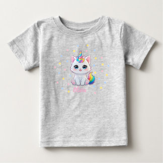 Süße Kawaii Caticorn Baby T-Shirt