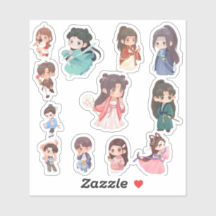Süße Kawaii Chibi Charakter Aufkleber
