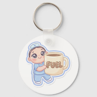 Süße Kawaii Chibi Krankenschwester Riesiger Kaffee Schlüsselanhänger