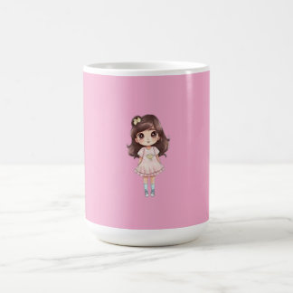 Süße Kawaii Chibi Mädchen Tasse